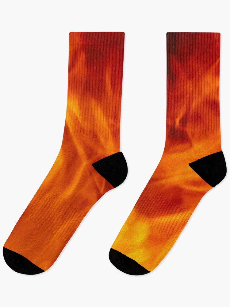 Thumbnail 1 of 5, Socks, Abstract Fire Pattern designed and sold by calibrit.
