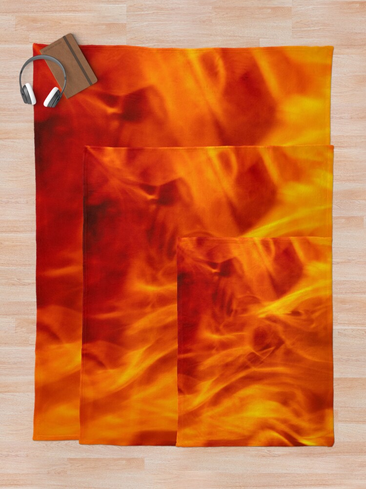 Thumbnail 5 of 6, Throw Blanket, Abstract Fire Pattern designed and sold by calibrit.
