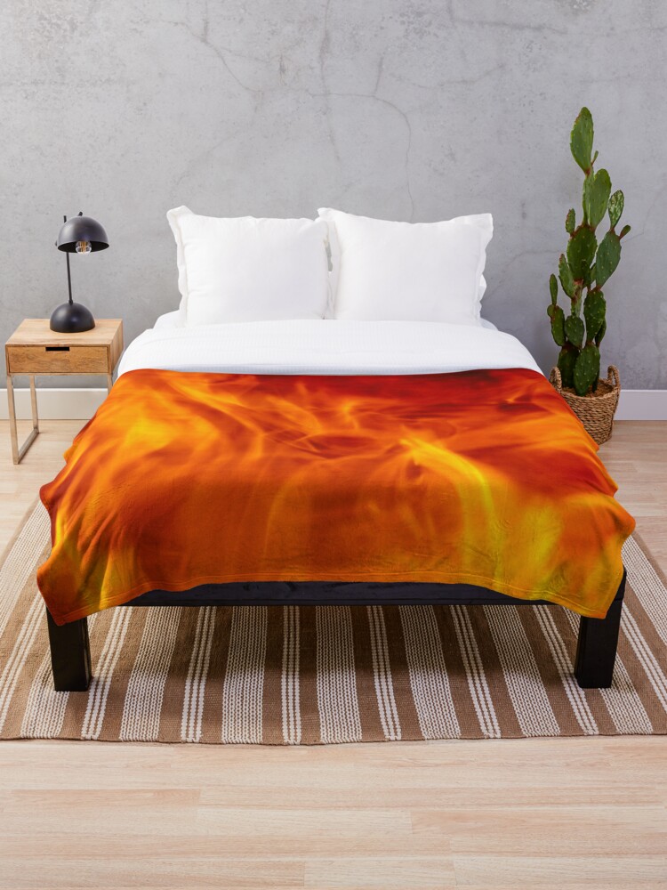 Thumbnail 1 of 6, Throw Blanket, Abstract Fire Pattern designed and sold by calibrit.
