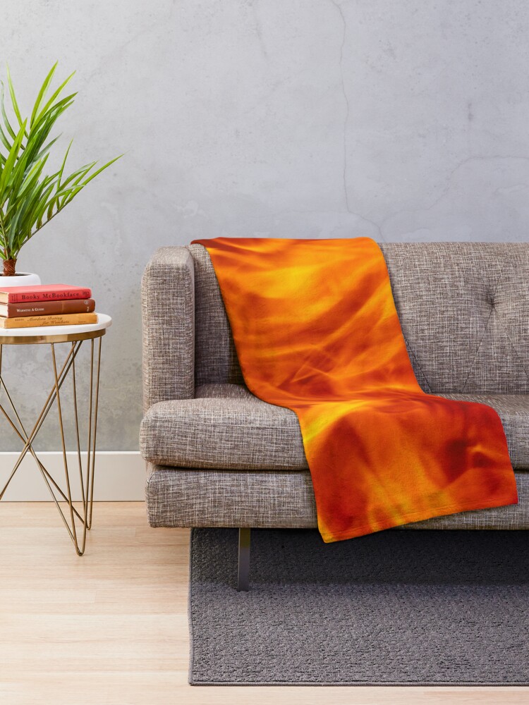Thumbnail 2 of 6, Throw Blanket, Abstract Fire Pattern designed and sold by calibrit.