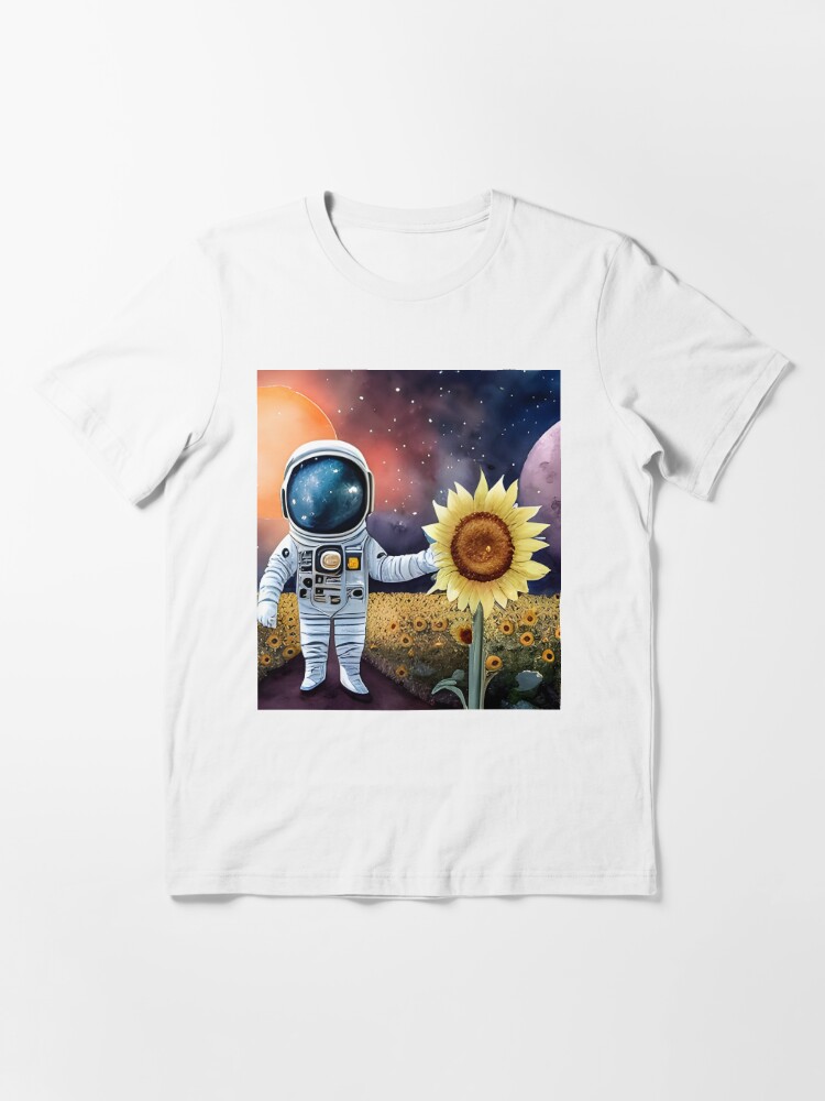 Cute Astronaut sunflower planet | Essential T-Shirt