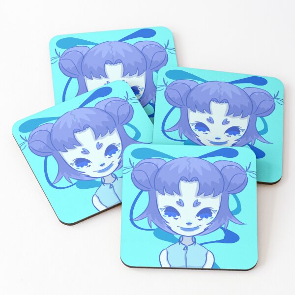 Item preview, blue cartoony girl portrait designed and sold by Dr-S-.