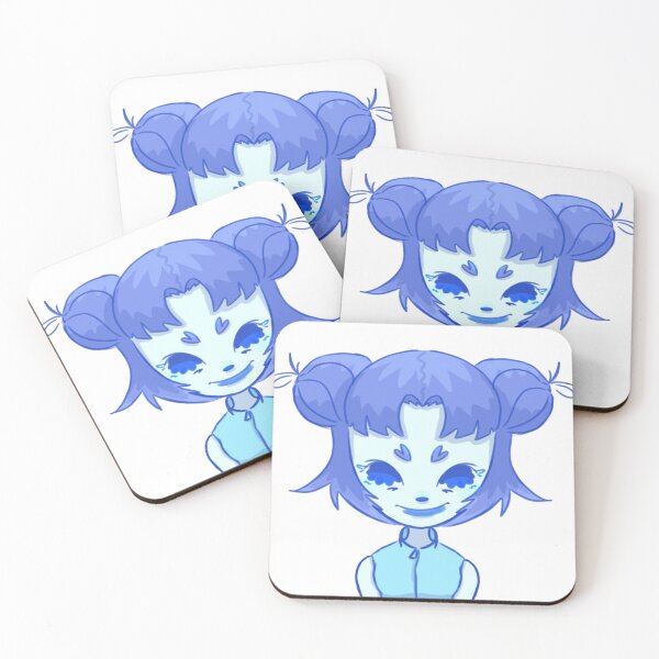 Item preview, blue cartoony girl portrait transparent designed and sold by Dr-S-.