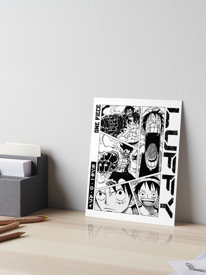 Monkey D Luffy - One Piece Manga Panel black version Art Board Print for  Sale by Geonime