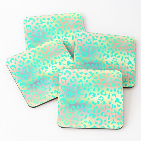 Item preview, leopard, gradient, green, bright, neon, blue, print, animal designed and sold by Maria Mihailova.