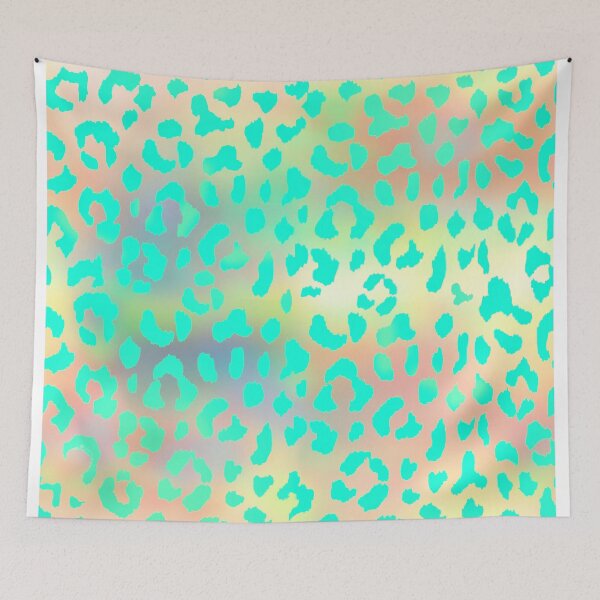 Item preview, leopard, gradient, green, bright, neon, blue, print, animal designed and sold by Maria Mihailova.