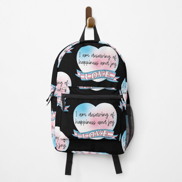 Item preview, I am deserving of happiness and joy Transgender Pride Banner Trans Positive Affirmations designed and sold by ArtliciousHUMAN.