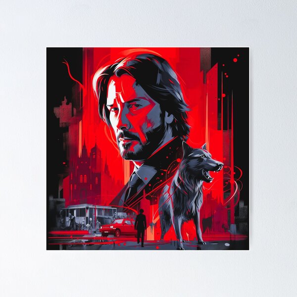 JOHN WICK 4 art Netflix The other side of life Poster by Hosa93