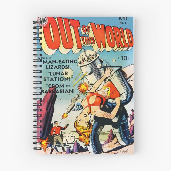 Item preview, Vintage Sci-Fi Adventure Comic Cover - Out Of This World No. 1 designed and sold by MadfishDesigns.