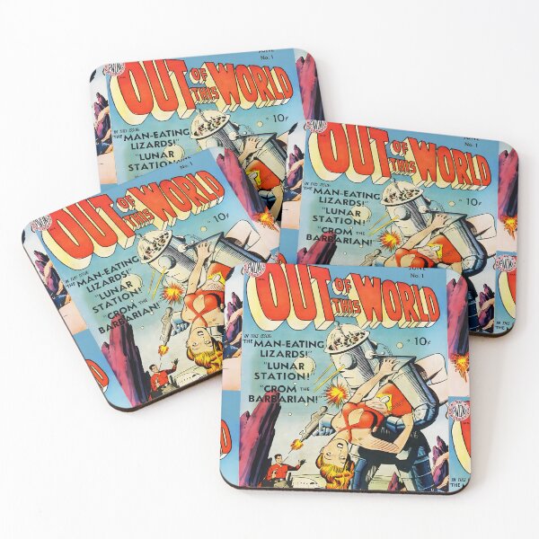 Item preview, Vintage Sci-Fi Adventure Comic Cover - Out Of This World No. 1 designed and sold by MadfishDesigns.