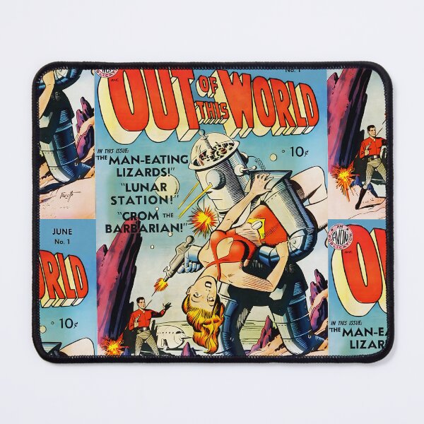 Item preview, Vintage Sci-Fi Adventure Comic Cover - Out Of This World No. 1 designed and sold by MadfishDesigns.