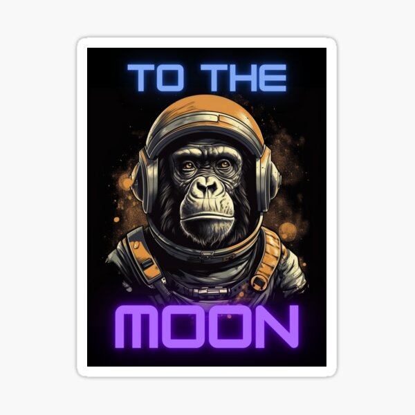 Ape To The Moon Sticker