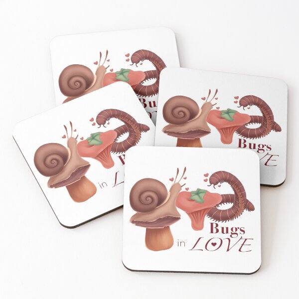 Item preview, Snail and Millipede on a Dinner Date (Bugs in Love) designed and sold by SketchesOfChaos.