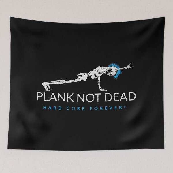Item preview, Plank not dead - Funny Skeleton workout quote pun designed and sold by sashashuba.