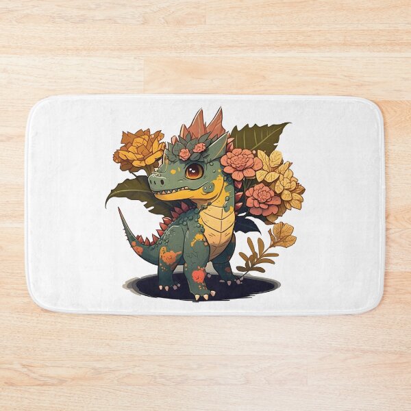 Artikelvorschau, Draco Rex Schöner Dinosaurier mit Blumen entworfen und verkauft von PatternBestFan.