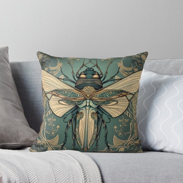 Artikel-Vorschau von Art Nouveau Insect Cicada Design Variation #1, designt und verkauft von Step, Repeat.
