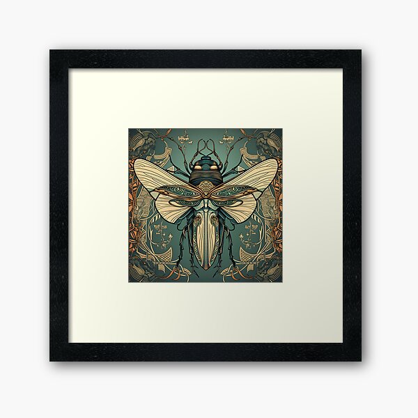 Item preview, Art Nouveau Insect Cicada Design Variation #1 designed and sold by Step, Repeat.