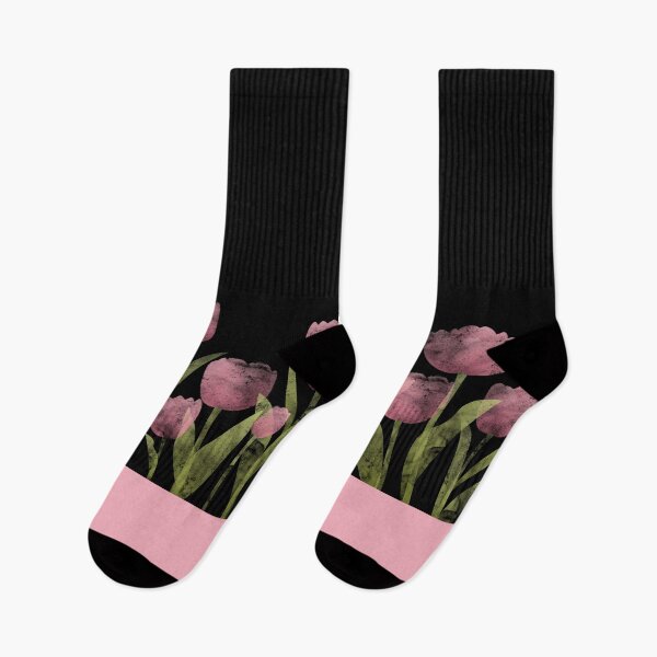 Item preview, Spring Tulips | Pink | Black designed and sold by Wintre2.