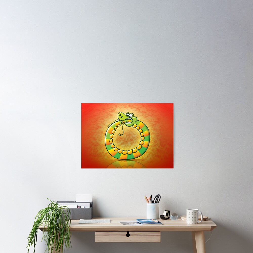 "Snake Biting its own Tail" Poster by Zoo-co | Redbubble