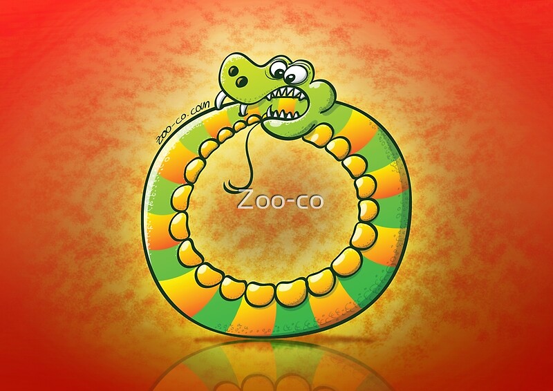 "Snake Biting its own Tail" Posters by Zoo-co | Redbubble
