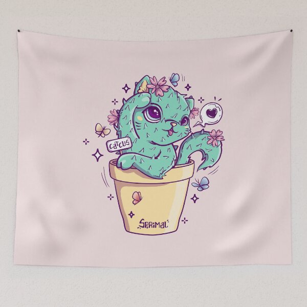 Item preview, Catcus cat and cactus pun. designed and sold by SPIRIMAL.