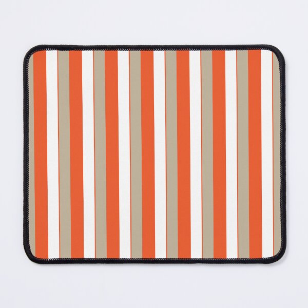 Item preview, Modern White Grey Orange Stripes Pattern designed and sold by Nisha Prabhu.