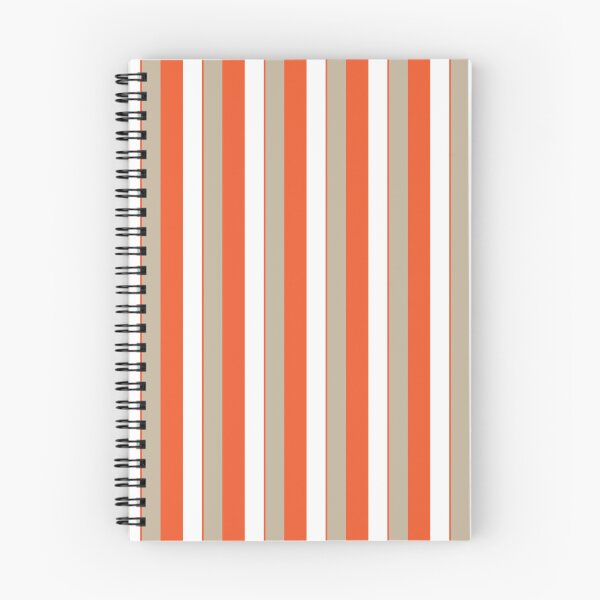 Item preview, Modern White Grey Orange Stripes Pattern designed and sold by Nisha Prabhu.
