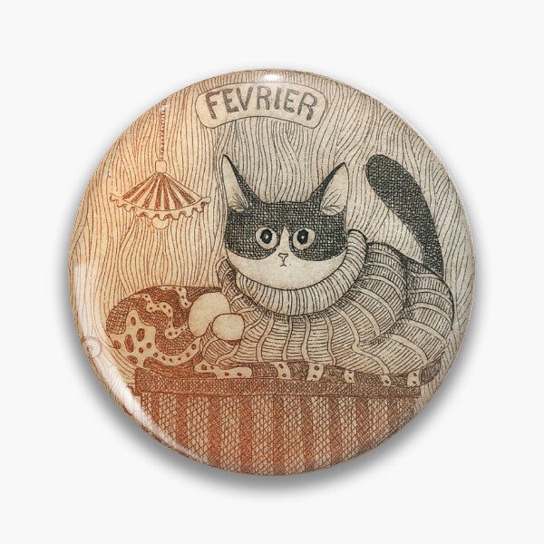 Item preview, February Cat by Evelyne Nicod: Etching  designed and sold by gatteria.
