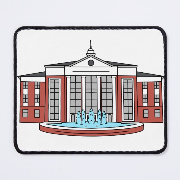 Item preview, University of the Cumberlands Library and Fountain designed and sold by RobertsArtCo.