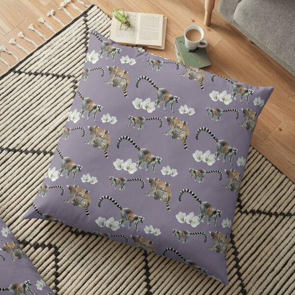 Lemur love Floor Pillow
