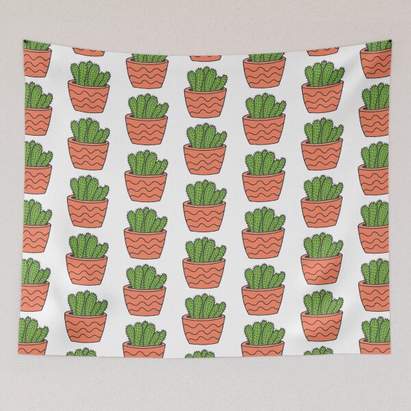 Item preview, Cactus colorful doodle illustration. Pot plant doodle illustration designed and sold by GulArt.