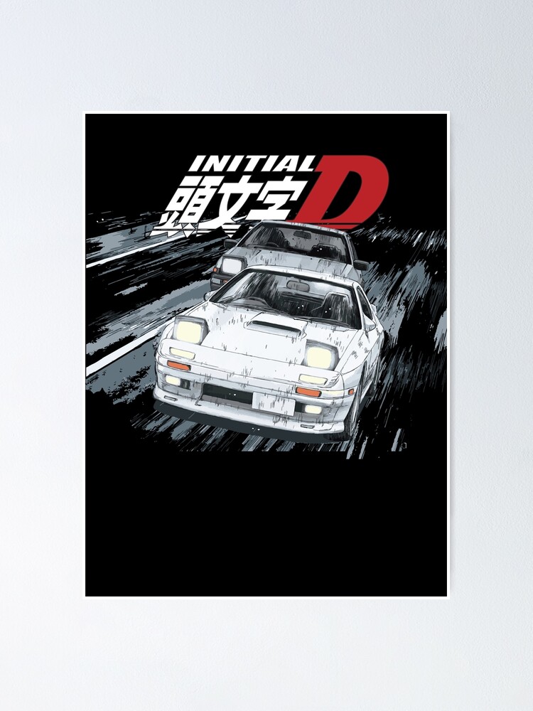 Initial D FC RX7 Stage 1 Drifting - Ryosuke Takahash RedSuns anime night |  Sticker