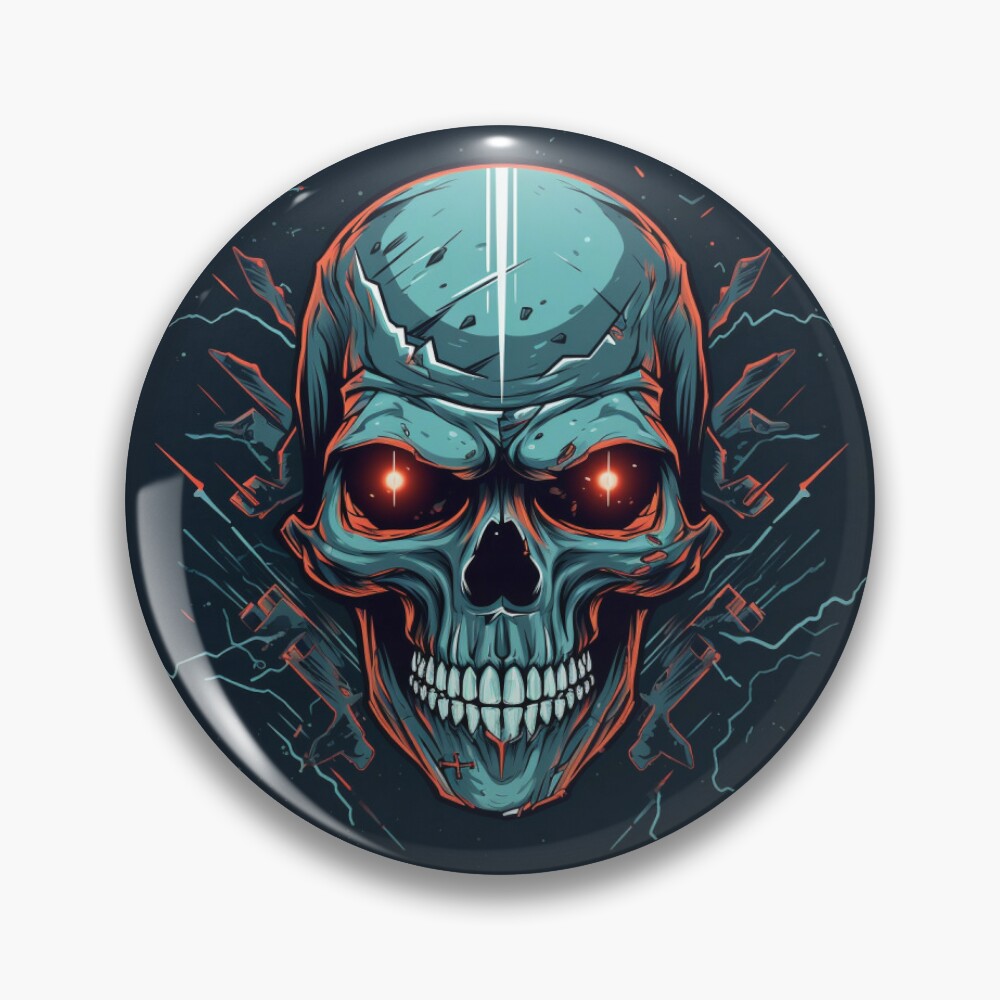 Skull - Skull Heavy Metal Design Sticker by Kerraner