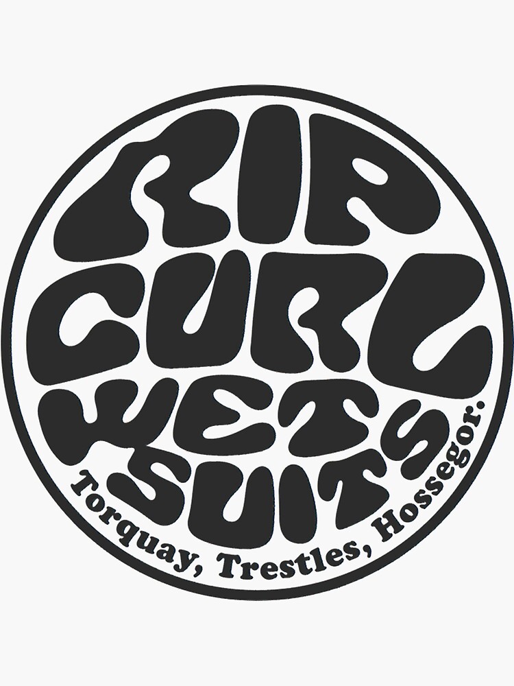 Printed Vinyl Rip Curl Wet Suits Logo - Rip Curl Png,Ripcurl Logo