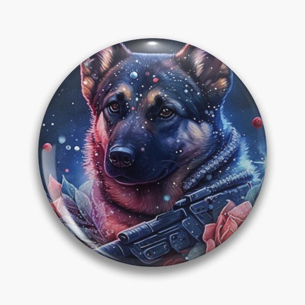 Artikelvorschau, German Shepherd With A Gun entworfen und verkauft von Nocturne Paws.