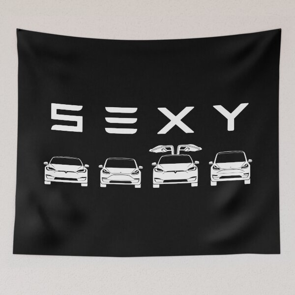 Item preview, Tesla Sexy Cars White designed and sold by valrusc.
