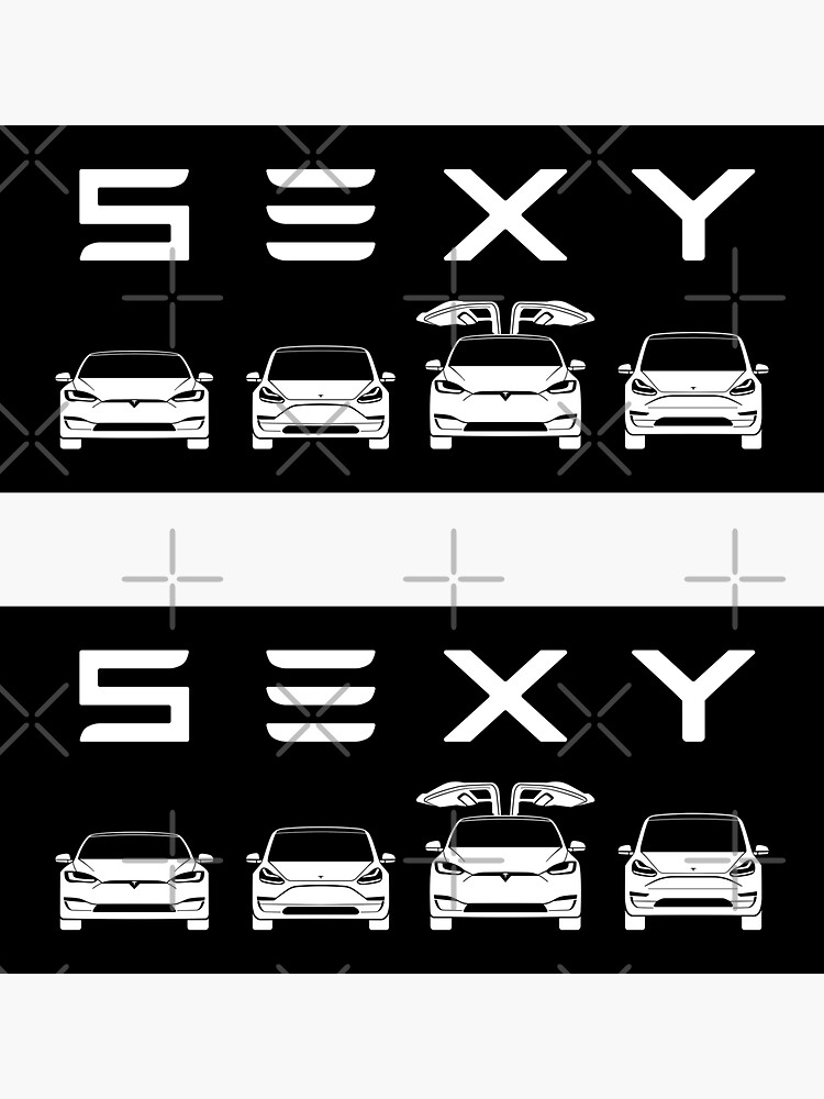 Tesla Sexy Cars White | Sticker