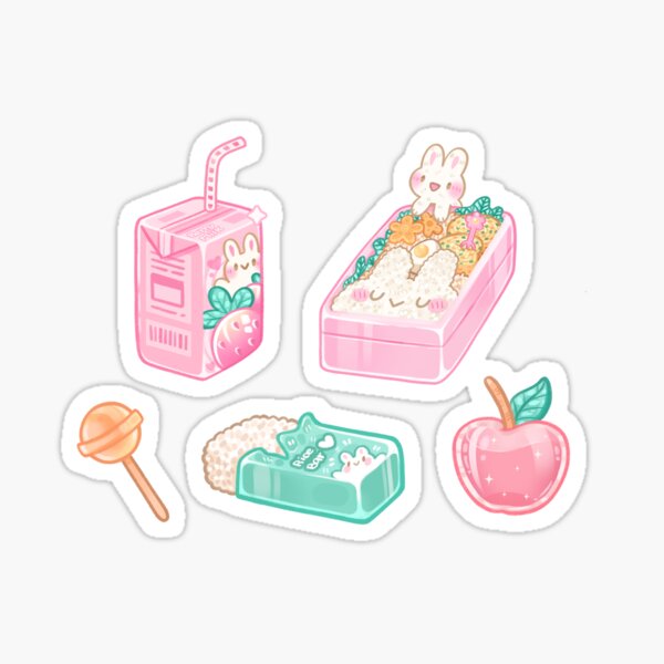 Small Bento Box Sticker Cute Food Sticker Kawaii Food Anime Food