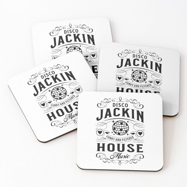 Item preview, DISCO JACKIN HOUSE MUSIC  - Funky & Filtered Vintage (black) designed and sold by Discothreadz.