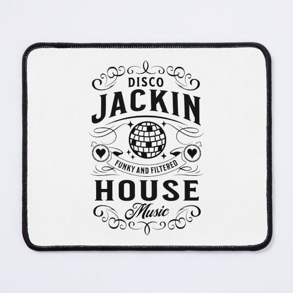 Item preview, DISCO JACKIN HOUSE MUSIC  - Funky & Filtered Vintage (black) designed and sold by Discothreadz.