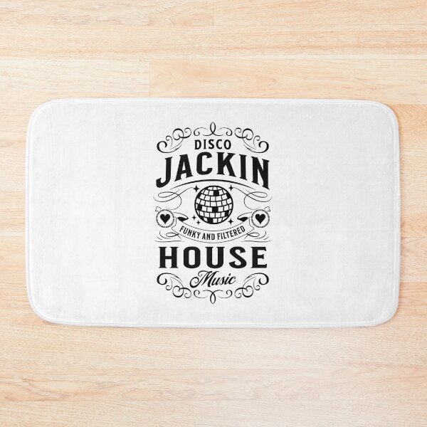 Item preview, DISCO JACKIN HOUSE MUSIC  - Funky & Filtered Vintage (black) designed and sold by Discothreadz.