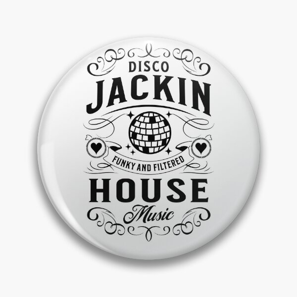 Item preview, DISCO JACKIN HOUSE MUSIC  - Funky & Filtered Vintage (black) designed and sold by Discothreadz.