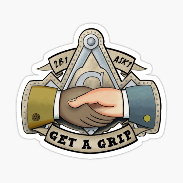Masonic "2B1 Ask1 & Get a Grip" Sticker (Diversity) Sticker