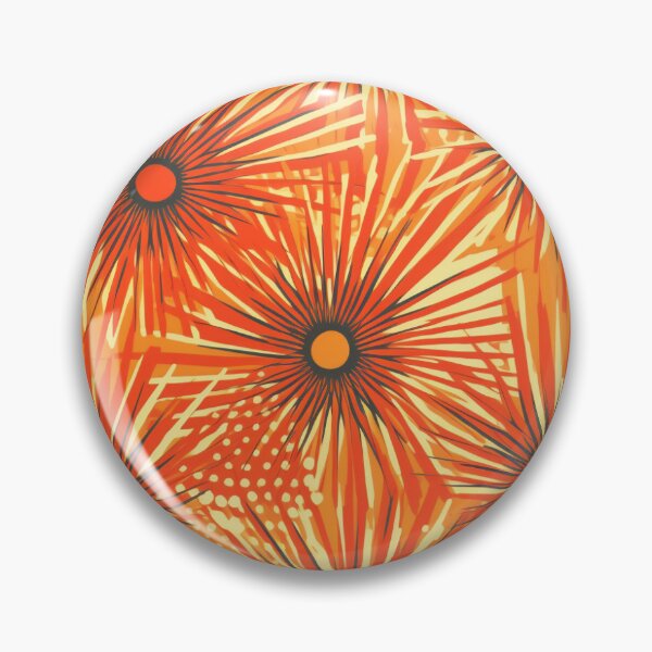 Item preview, Graffiti Orange and black sunbursts designed and sold by 7thPattern.