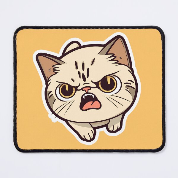 Item preview, An angry cat sticker designed and sold by JumpLoe.
