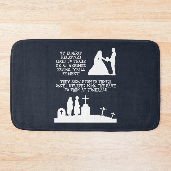 Item preview, My elderly relatives like to tease me at weddings (white) designed and sold by SolidEarthArt.