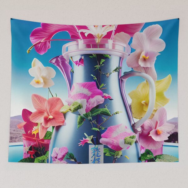 Item preview, AI HYBRIDFLOWER TEA PITCHER designed and sold by aipinupdoll.