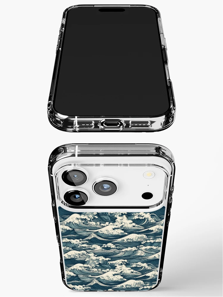 Thumbnail 3 of 5, iPhone Case, Japanese waves pattern designed and sold by PatternSummit.