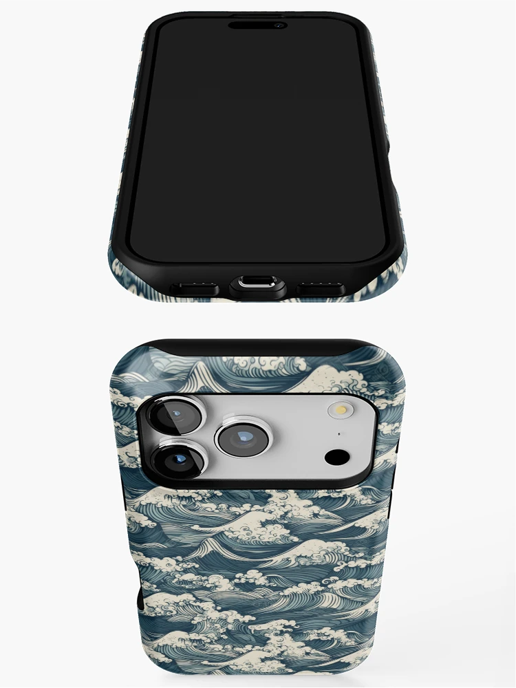 Thumbnail 3 of 4, iPhone Case, Japanese waves pattern designed and sold by PatternSummit.