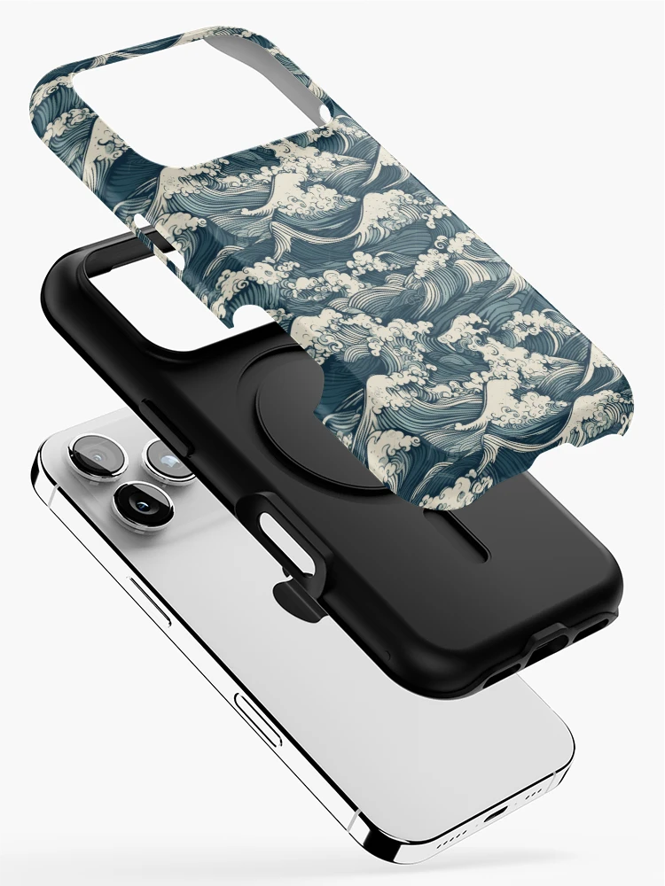 Thumbnail 2 of 4, iPhone Case, Japanese waves pattern designed and sold by PatternSummit.